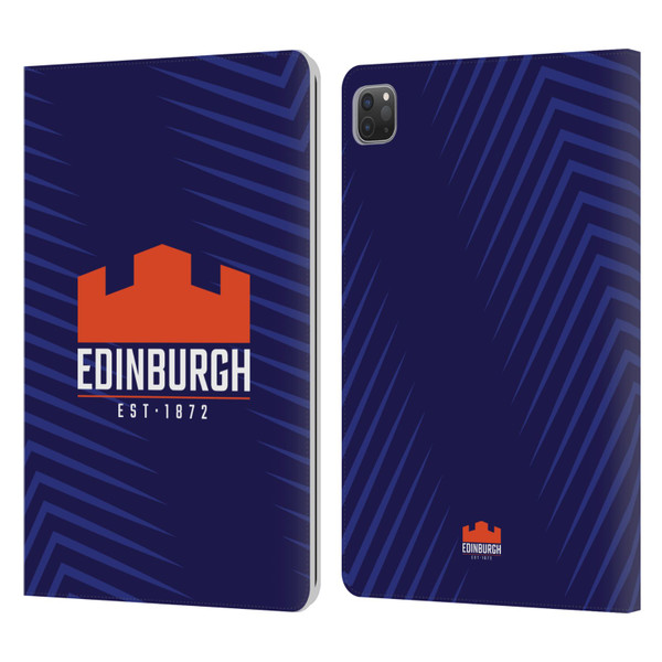 Edinburgh Rugby Graphic Art Blue Logo Leather Book Wallet Case Cover For Apple iPad Pro 11 2020 / 2021 / 2022