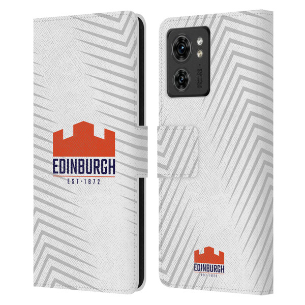 Edinburgh Rugby Graphic Art White Logo Leather Book Wallet Case Cover For Motorola Moto Edge 40