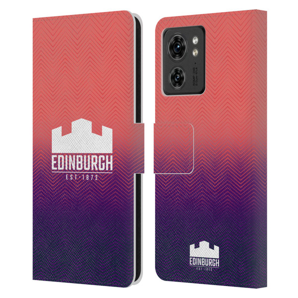 Edinburgh Rugby Graphic Art Training Leather Book Wallet Case Cover For Motorola Moto Edge 40