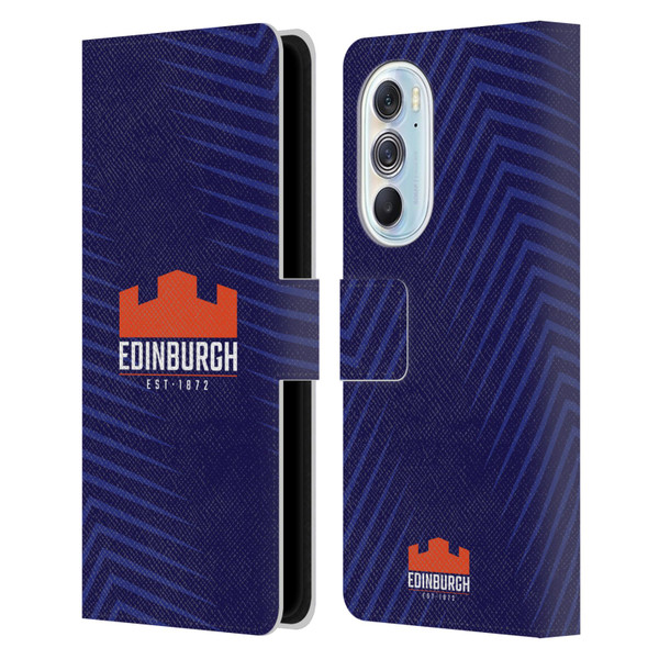 Edinburgh Rugby Graphic Art Blue Logo Leather Book Wallet Case Cover For Motorola Edge X30