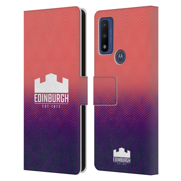 Edinburgh Rugby Graphic Art Training Leather Book Wallet Case Cover For Motorola G Pure