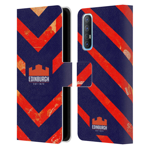 Edinburgh Rugby Graphic Art Orange Pattern Leather Book Wallet Case Cover For OPPO Find X2 Neo 5G