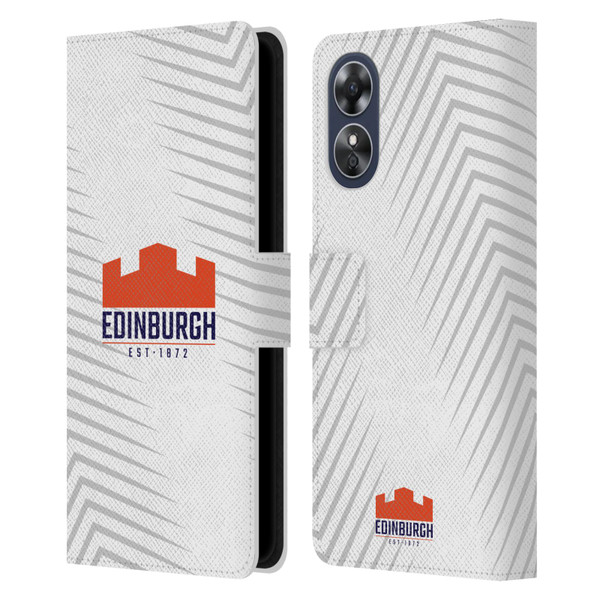 Edinburgh Rugby Graphic Art White Logo Leather Book Wallet Case Cover For OPPO A17
