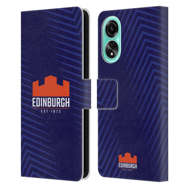 Edinburgh Rugby Graphic Art Blue Logo Leather Book Wallet Case Cover For OPPO A78 4G