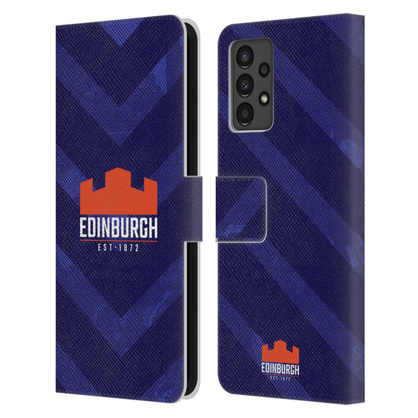 Edinburgh Rugby Graphic Art Blue Pattern Leather Book Wallet Case Cover For Samsung Galaxy A13 (2022)