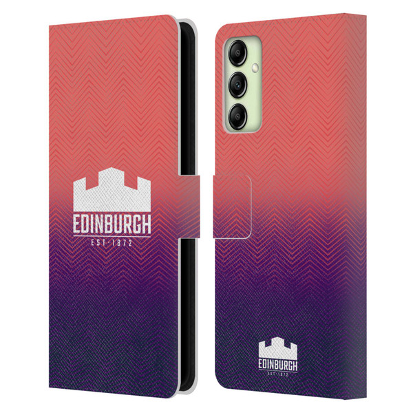 Edinburgh Rugby Graphic Art Training Leather Book Wallet Case Cover For Samsung Galaxy A14 5G