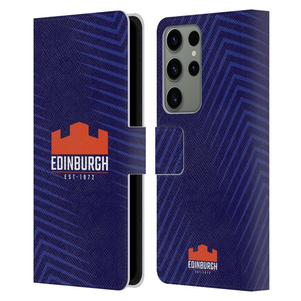 Edinburgh Rugby Graphic Art Blue Logo Leather Book Wallet Case Cover For Samsung Galaxy S23 Ultra 5G
