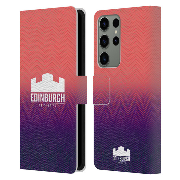 Edinburgh Rugby Graphic Art Training Leather Book Wallet Case Cover For Samsung Galaxy S23 Ultra 5G