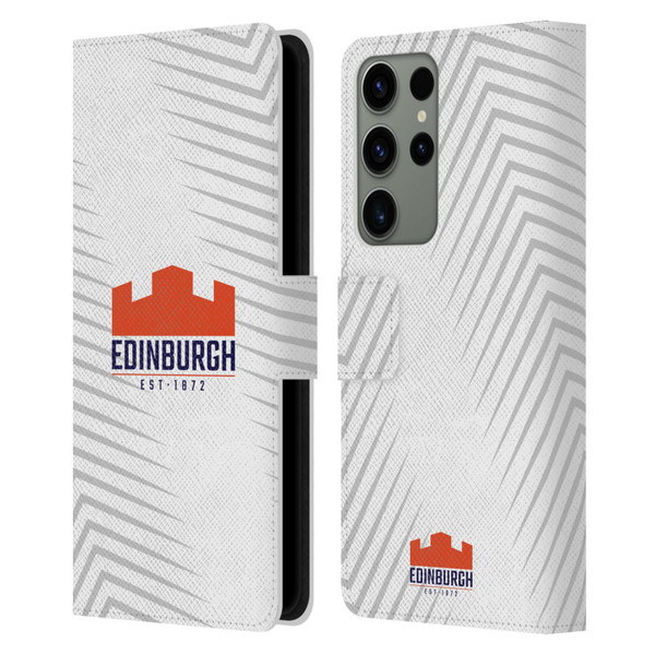 Edinburgh Rugby Graphic Art White Logo Leather Book Wallet Case Cover For Samsung Galaxy S23 Ultra 5G