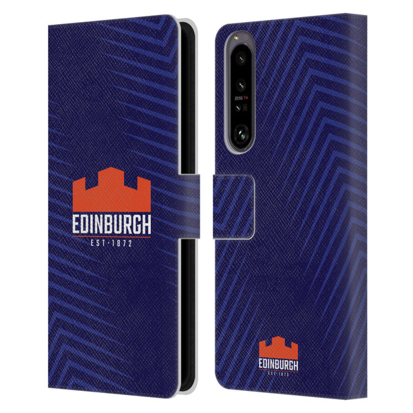 Edinburgh Rugby Graphic Art Blue Logo Leather Book Wallet Case Cover For Sony Xperia 1 IV