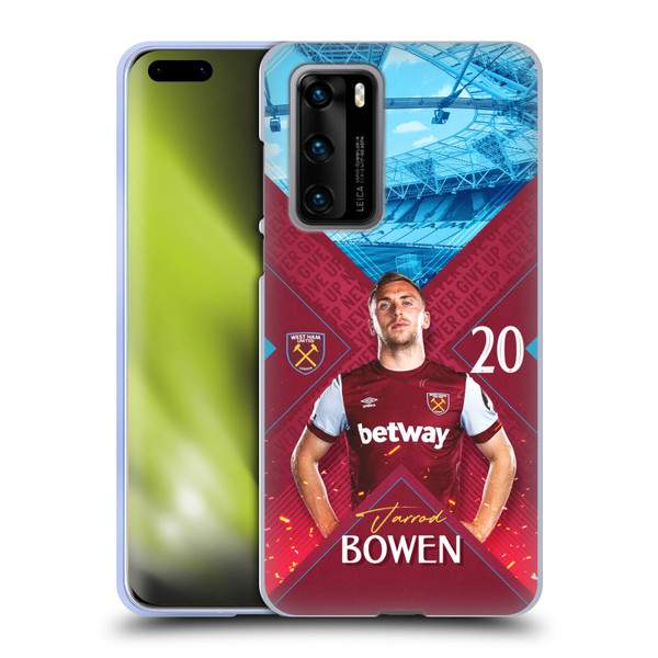 West Ham United FC 2023/24 First Team Jarrod Bowen Soft Gel Case for Huawei P40 5G