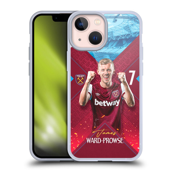 West Ham United FC 2023/24 First Team James Ward-Prowse Soft Gel Case for Apple iPhone 13 Mini