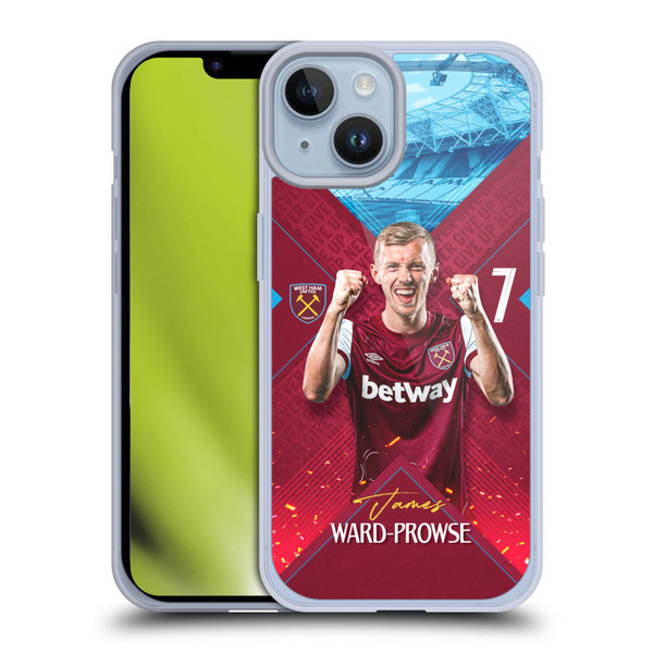 West Ham United FC 2023/24 First Team James Ward-Prowse Soft Gel Case for Apple iPhone 14