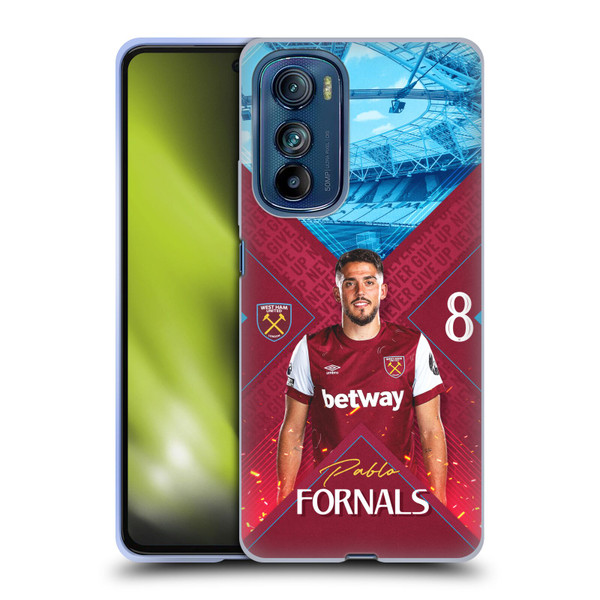 West Ham United FC 2023/24 First Team Pablo Fornals Soft Gel Case for Motorola Edge 30