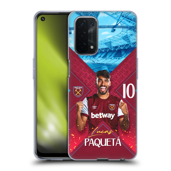 West Ham United FC 2023/24 First Team Lucas Paquetá Soft Gel Case for OPPO A54 5G