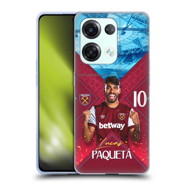 West Ham United FC 2023/24 First Team Lucas Paquetá Soft Gel Case for OPPO Reno8 Pro