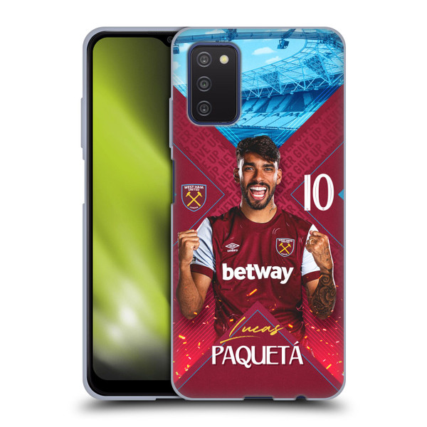 West Ham United FC 2023/24 First Team Lucas Paquetá Soft Gel Case for Samsung Galaxy A03s (2021)