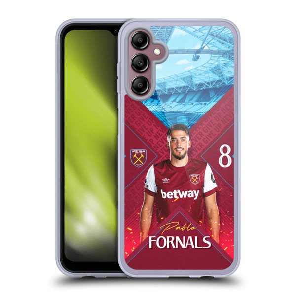 West Ham United FC 2023/24 First Team Pablo Fornals Soft Gel Case for Samsung Galaxy A14 5G