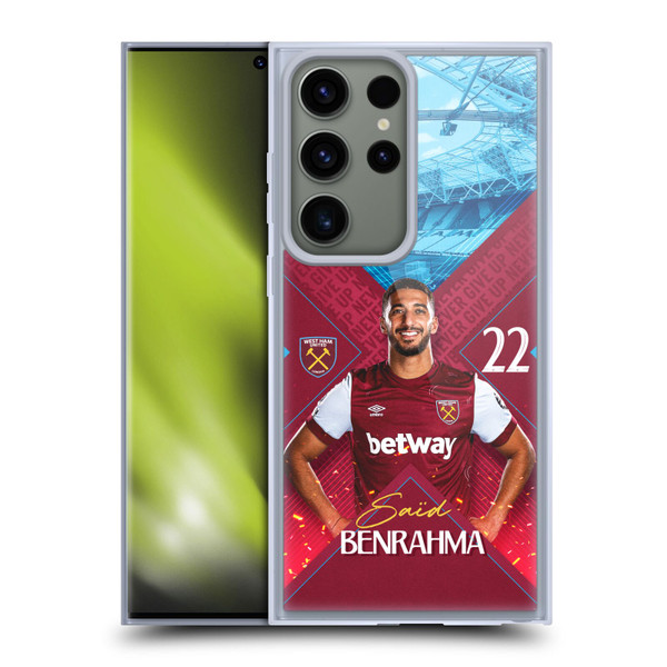 West Ham United FC 2023/24 First Team Saïd Benrahma Soft Gel Case for Samsung Galaxy S23 Ultra 5G