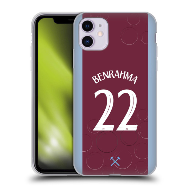 West Ham United FC 2023/24 Players Home Kit Saïd Benrahma Soft Gel Case for Apple iPhone 11