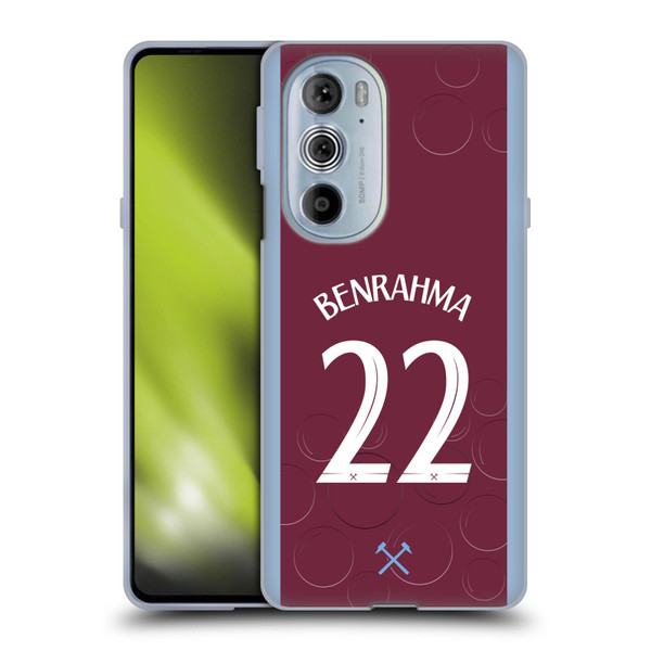 West Ham United FC 2023/24 Players Home Kit Saïd Benrahma Soft Gel Case for Motorola Edge X30