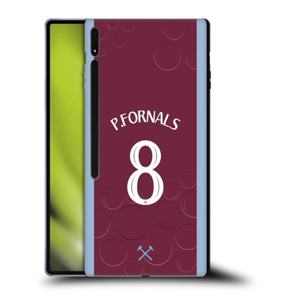 West Ham United FC 2023/24 Players Home Kit Pablo Fornals Soft Gel Case for Samsung Galaxy Tab S8 Ultra