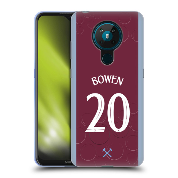 West Ham United FC 2023/24 Players Home Kit Jarrod Bowen Soft Gel Case for Nokia 5.3