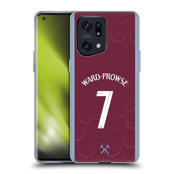 West Ham United FC 2023/24 Players Home Kit James Ward-Prowse Soft Gel Case for OPPO Find X5 Pro