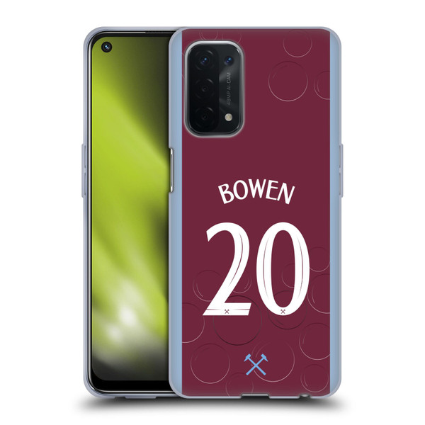 West Ham United FC 2023/24 Players Home Kit Jarrod Bowen Soft Gel Case for OPPO A54 5G