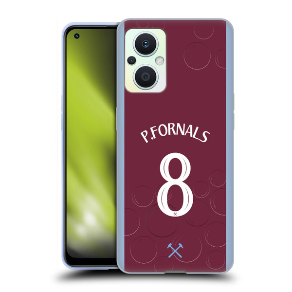 West Ham United FC 2023/24 Players Home Kit Pablo Fornals Soft Gel Case for OPPO Reno8 Lite
