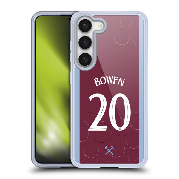 West Ham United FC 2023/24 Players Home Kit Jarrod Bowen Soft Gel Case for Samsung Galaxy S23 5G