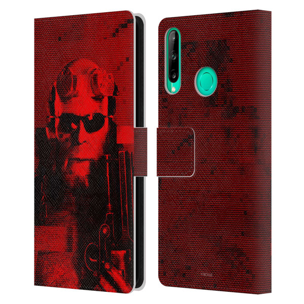 Hellboy II Graphics Portrait Sunglasses Leather Book Wallet Case Cover For Huawei P40 lite E