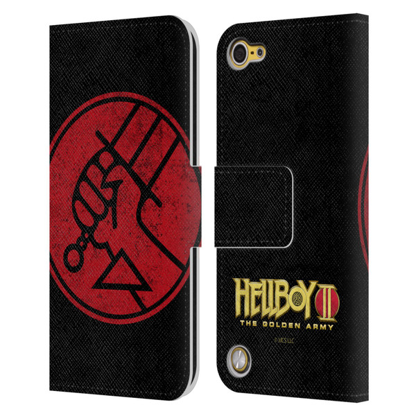 Hellboy II Graphics BPRD Distressed Leather Book Wallet Case Cover For Apple iPod Touch 5G 5th Gen