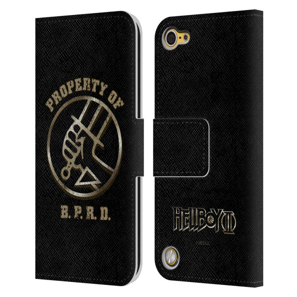 Hellboy II Graphics Property of BPRD Leather Book Wallet Case Cover For Apple iPod Touch 5G 5th Gen