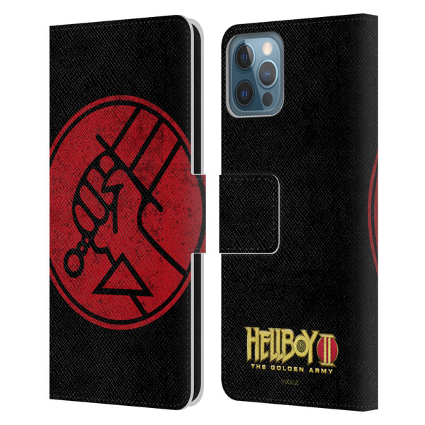 Hellboy II Graphics BPRD Distressed Leather Book Wallet Case Cover For Apple iPhone 12 / iPhone 12 Pro