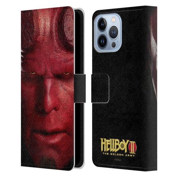 Hellboy II Graphics Face Portrait Leather Book Wallet Case Cover For Apple iPhone 13 Pro Max
