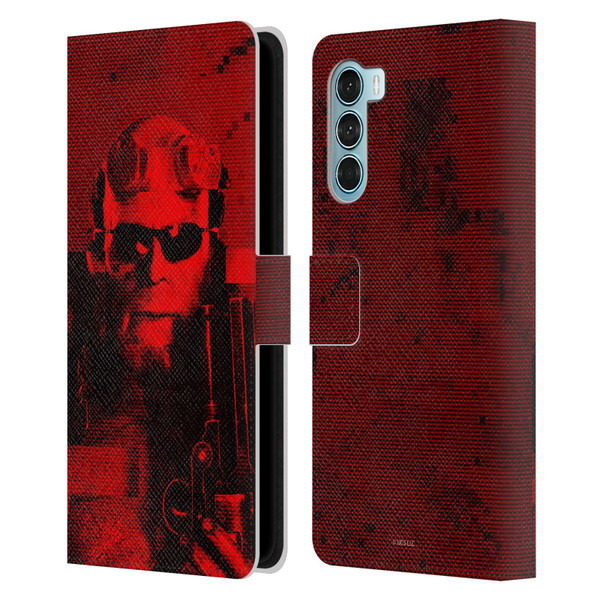 Hellboy II Graphics Portrait Sunglasses Leather Book Wallet Case Cover For Motorola Edge S30 / Moto G200 5G