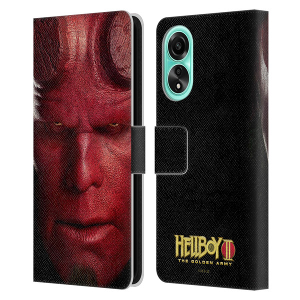 Hellboy II Graphics Face Portrait Leather Book Wallet Case Cover For OPPO A78 5G