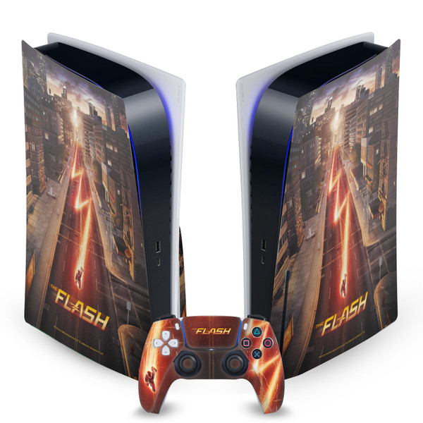 The Flash TV Series Poster Barry Vinyl Sticker Skin Decal Cover for Sony PS5 Disc Edition Bundle