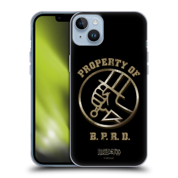 Hellboy II Graphics Property of BPRD Soft Gel Case for Apple iPhone 14 Plus