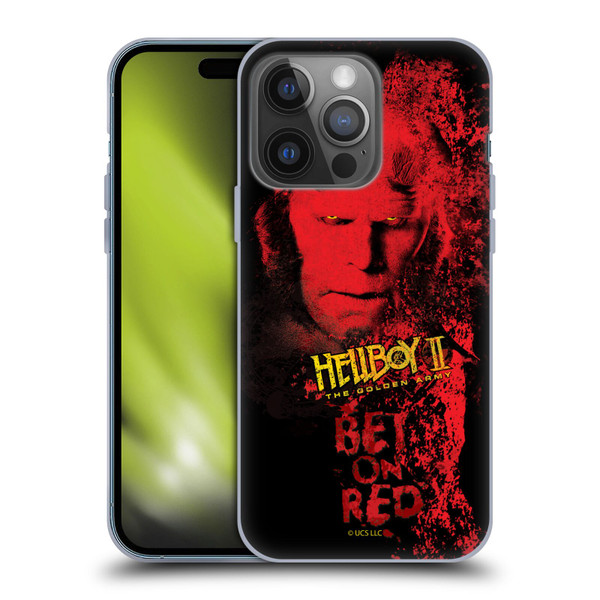 Hellboy II Graphics Bet On Red Soft Gel Case for Apple iPhone 14 Pro
