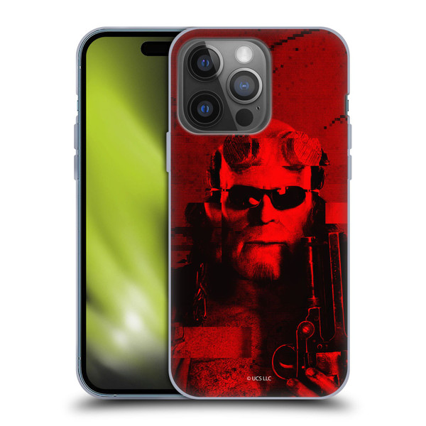 Hellboy II Graphics Portrait Sunglasses Soft Gel Case for Apple iPhone 14 Pro