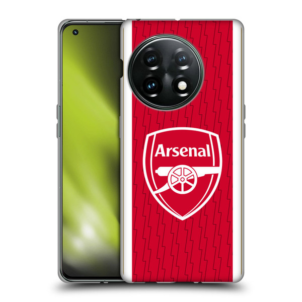 Arsenal FC 2023/24 Crest Kit Home Soft Gel Case for OnePlus 11 5G