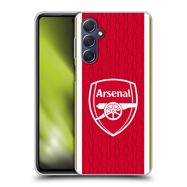 Arsenal FC 2023/24 Crest Kit Home Soft Gel Case for Samsung Galaxy M54 5G