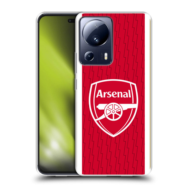 Arsenal FC 2023/24 Crest Kit Home Soft Gel Case for Xiaomi 13 Lite 5G