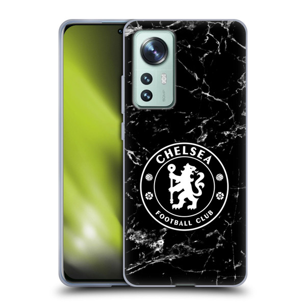 Chelsea Football Club Crest Black Marble Soft Gel Case for Xiaomi 12