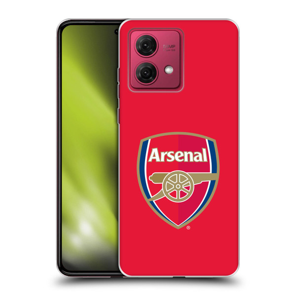 Arsenal FC Crest 2 Full Colour Red Soft Gel Case for Motorola Moto G84 5G