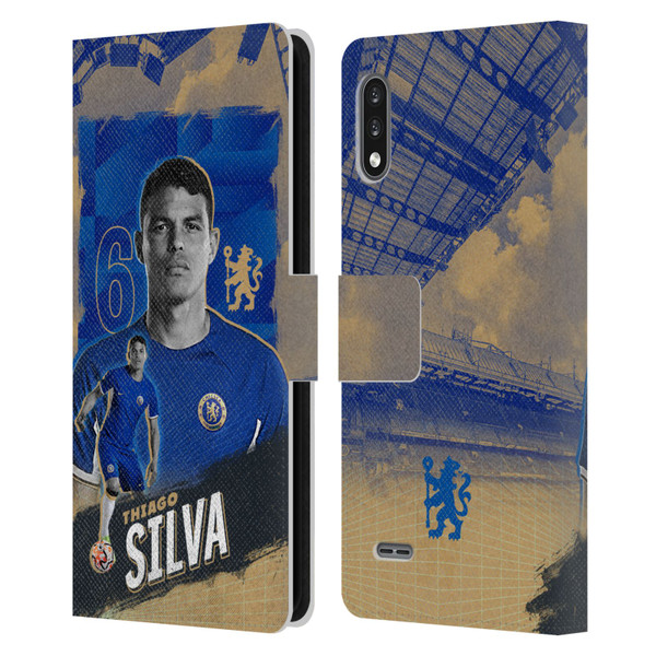 Chelsea Football Club 2023/24 First Team Thiago Silva Leather Book Wallet Case Cover For LG K22