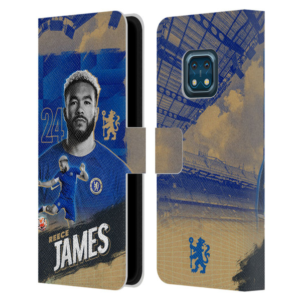 Chelsea Football Club 2023/24 First Team Reece James Leather Book Wallet Case Cover For Nokia XR20