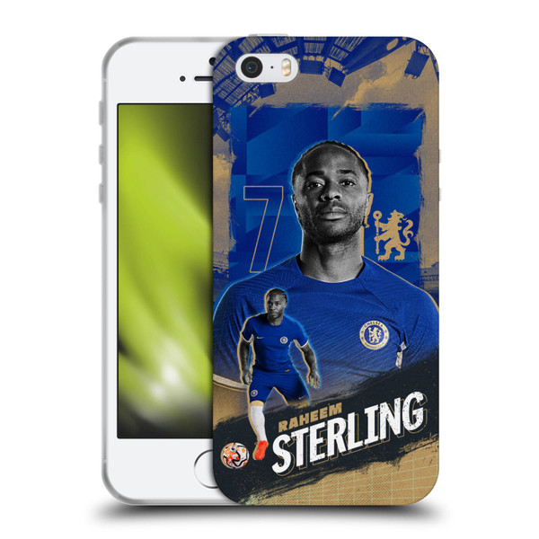 Chelsea Football Club 2023/24 First Team Raheem Sterling Soft Gel Case for Apple iPhone 5 / 5s / iPhone SE 2016